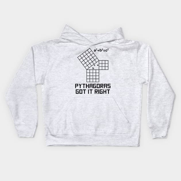 Pythagoras Got It Right Kids Hoodie by oddmatter